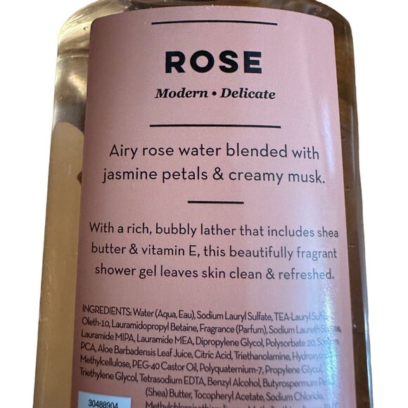 Bath & Body Works ROSE Shea and Vitamin E Shower Gel Body Wash 10 oz New Large - Picture 4 of 8